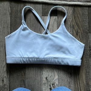 White athleta take it easy bra top, worn maybe twice, no stains, size 12 girls